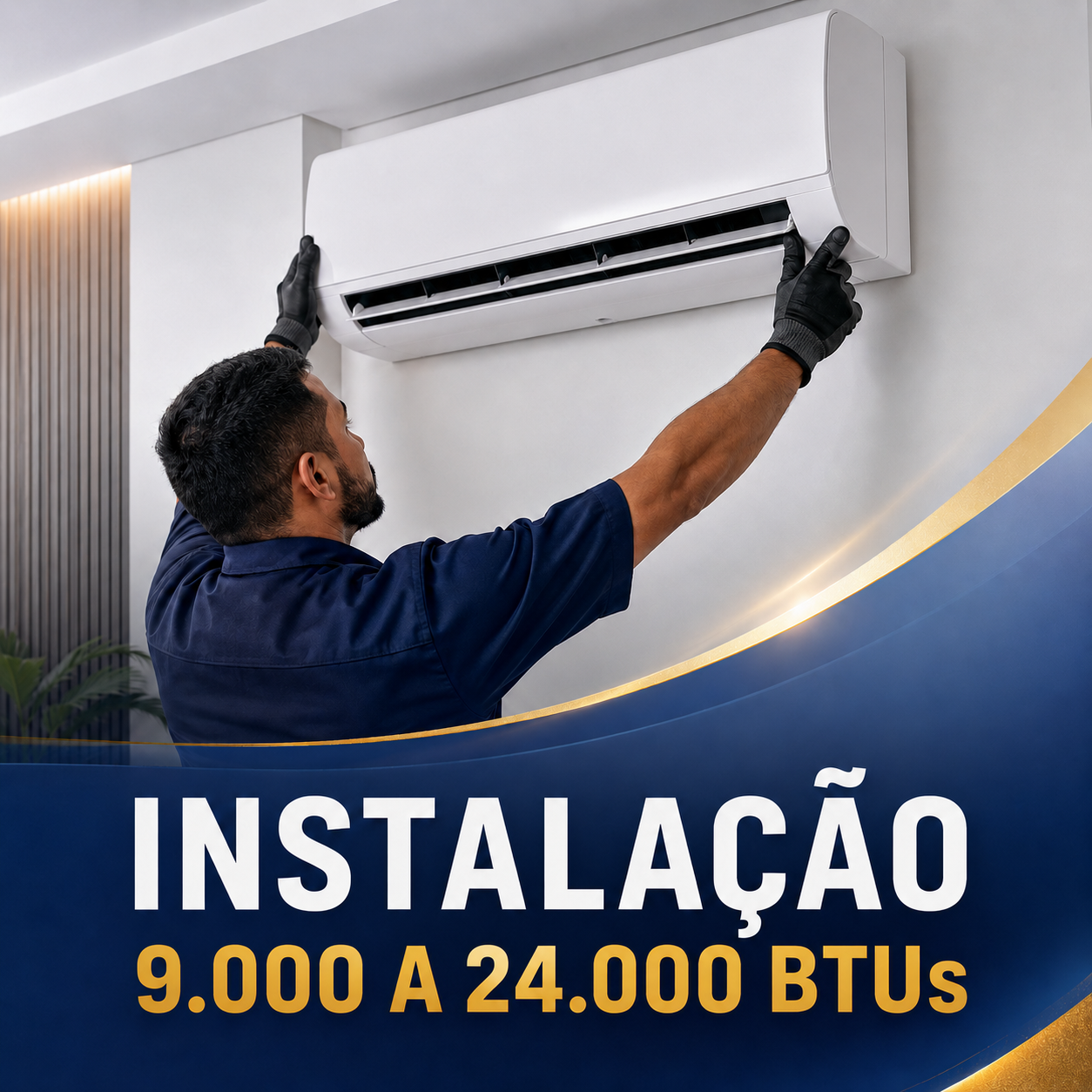Instalação profissional de ar-condicionado de 9.000 a 24.000 BTUs — Amaral AR