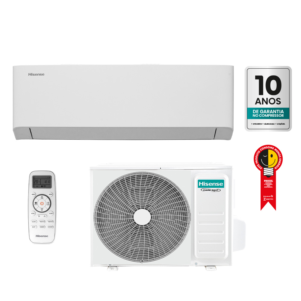 Ar Condicionado Split Hi Wall Inverter R-32 Hisense 18.000 BTUs Frio 220V Monofásico